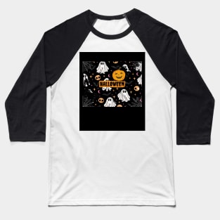 Hallowen scary gift with ghost and pumpkin Baseball T-Shirt